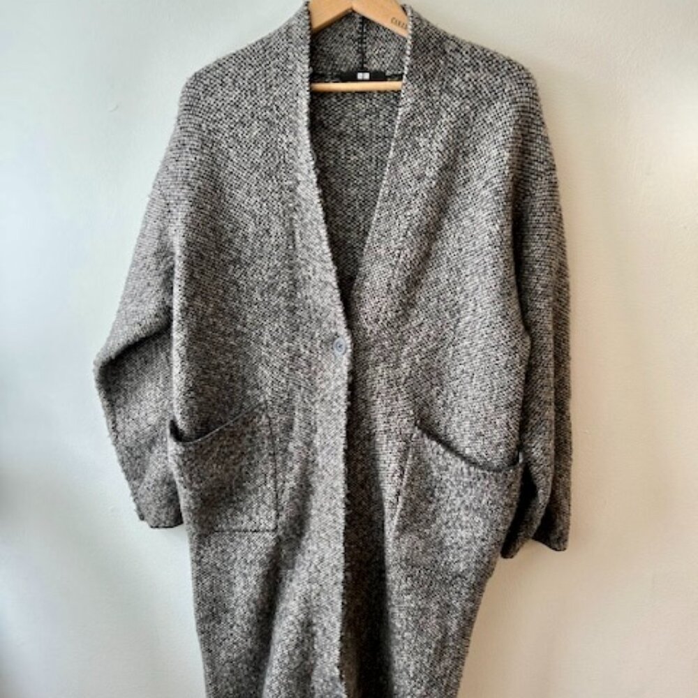Shawl collared duster jacket